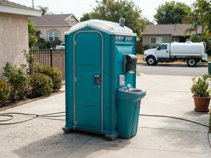 Flushable Portable Restrooms with Sinks in Inglewood, CA